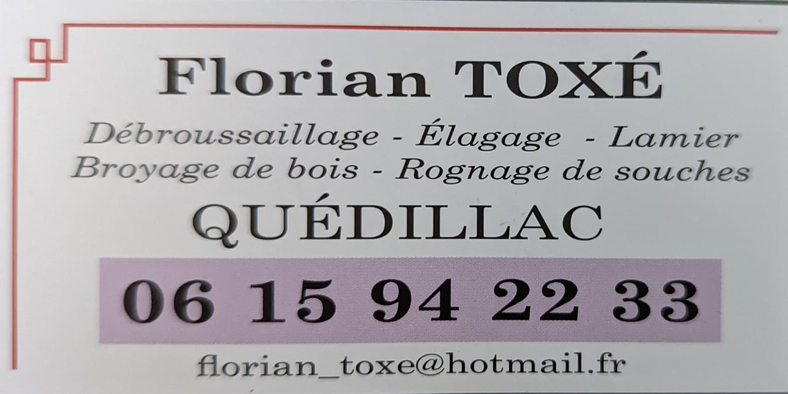Florian Toxé Elagage Quedillac