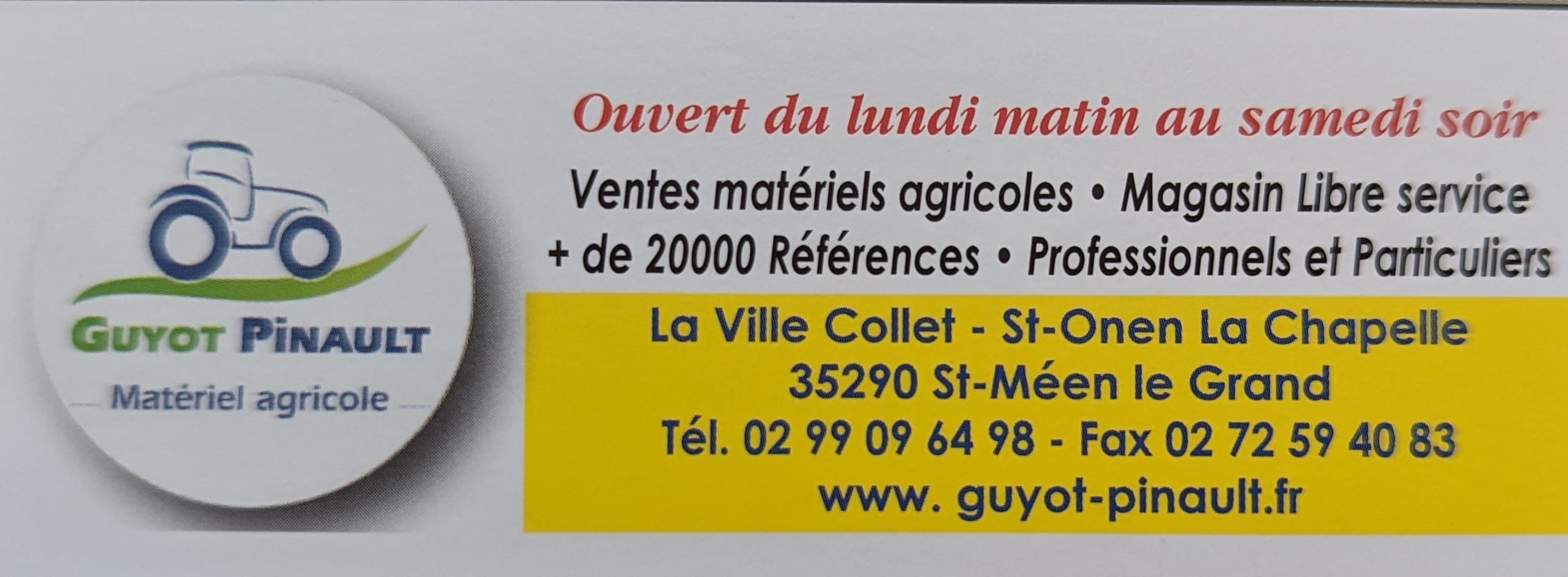 Guyot Pinault Matériel Agricole Saint Méen le Grand